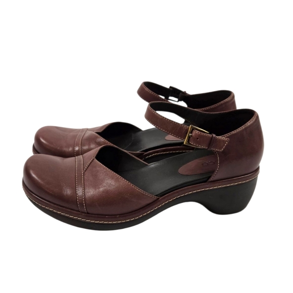 Ecco Brown Leather Ankle Strap Mary Jane Shoes - Picture 3 of 13